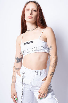 NAMILIA UNDERWORLD CROP TOP - white, XS