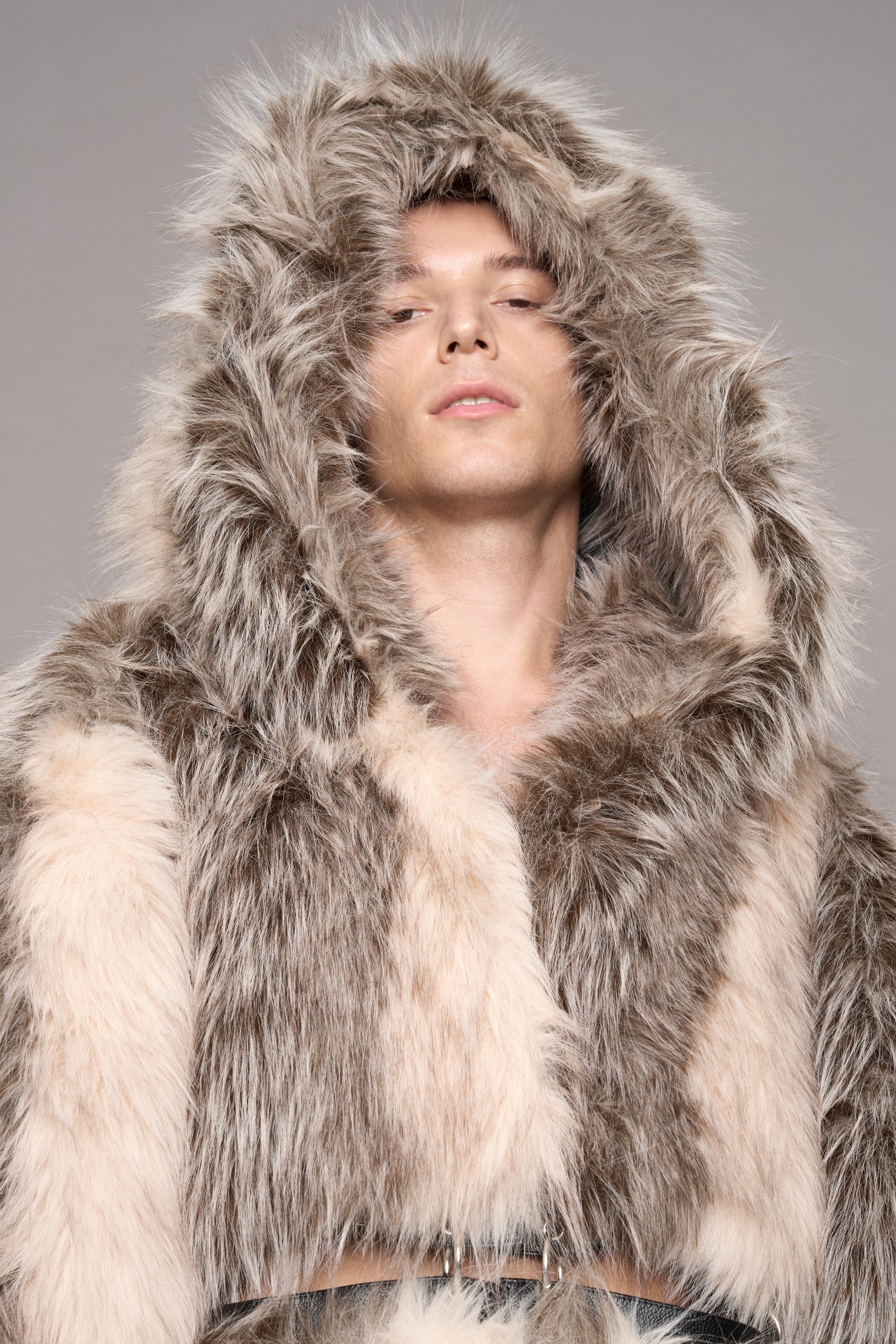 NAMILIA Vip Detachable Faux Fur Coat - dune, s