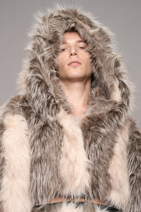 NAMILIA Vip Detachable Faux Fur Coat - dune, s