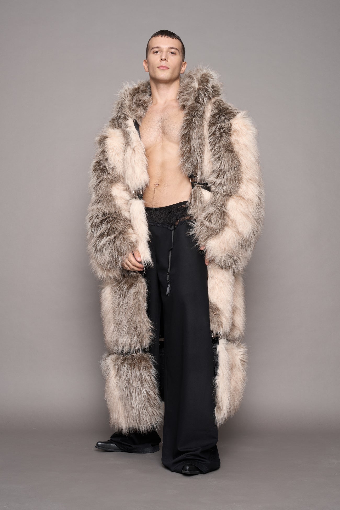 NAMILIA Vip Detachable Faux Fur Coat - dune, s