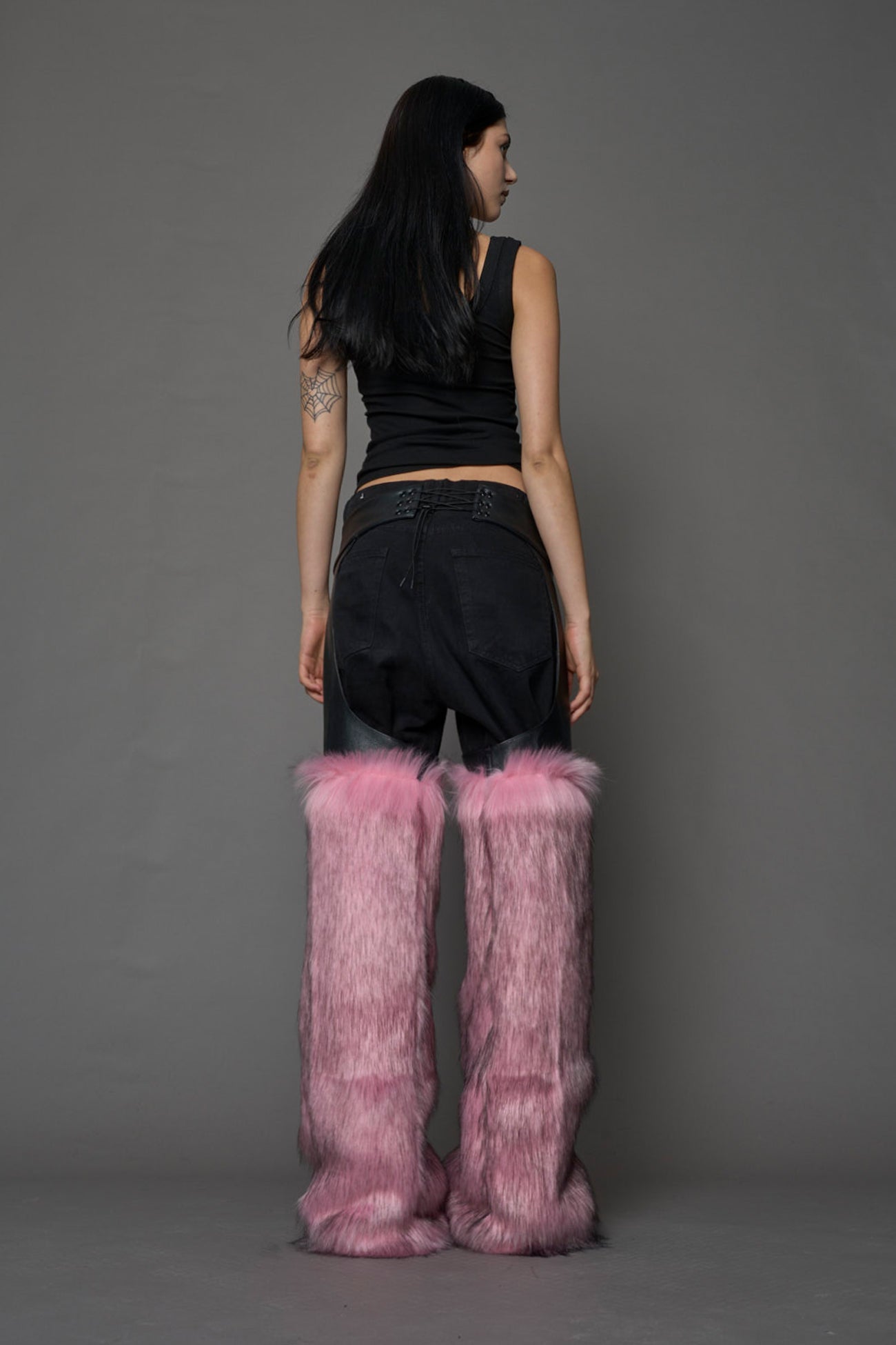NAMILIA Vip Faux Fur Chaps - PINK, xs