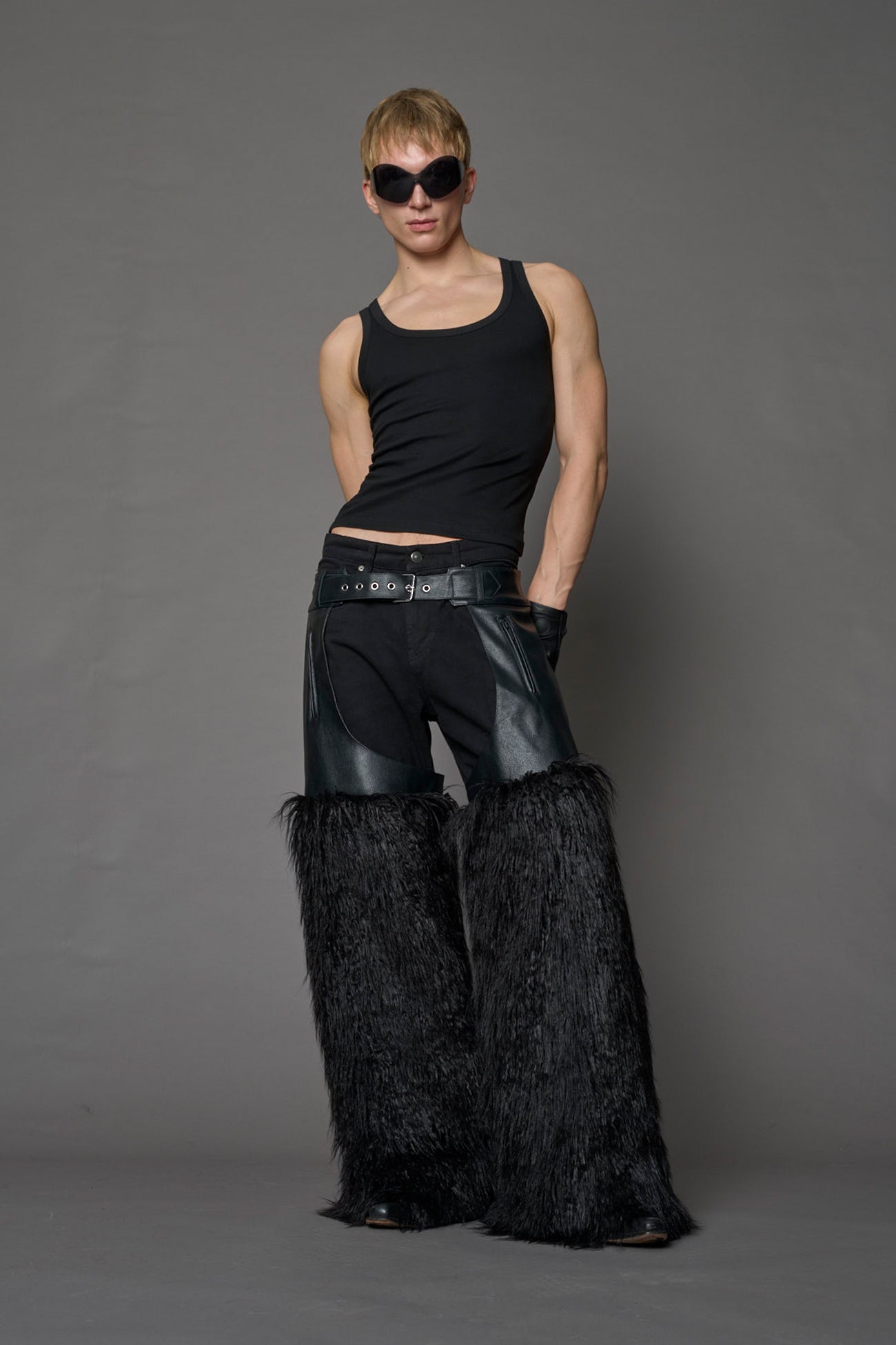 NAMILIA Vip Faux Fur Chaps - BLACK, xs