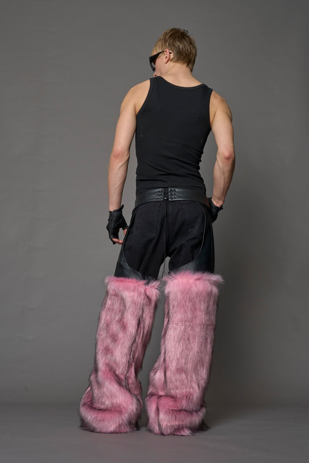 NAMILIA Vip Faux Fur Chaps - PINK, xs