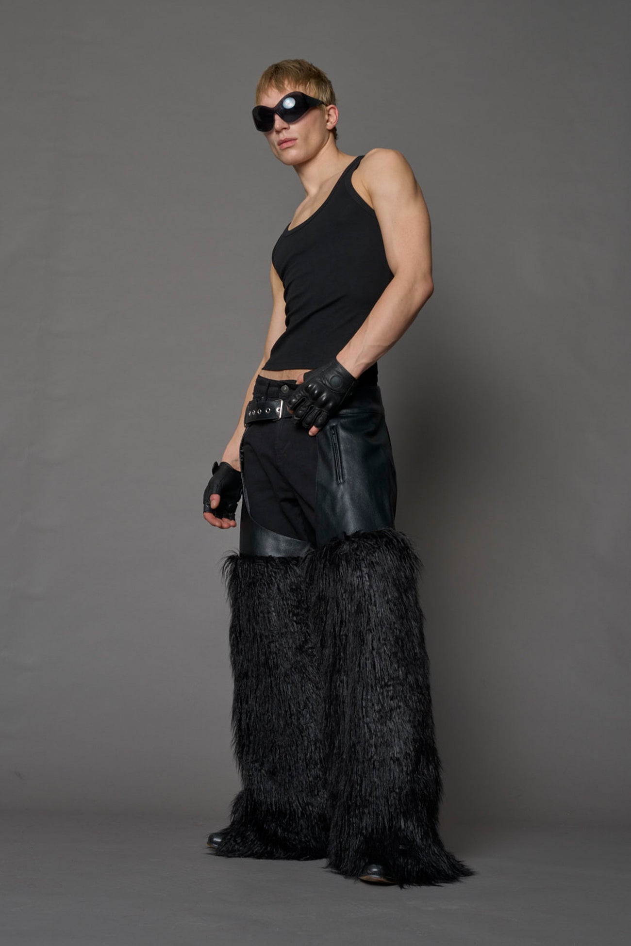 NAMILIA Vip Faux Fur Chaps - BLACK, xs