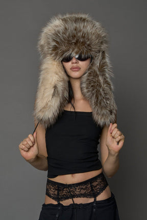 NAMILIA Vip Faux Fur Hat - BROWN, s