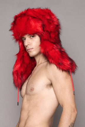 NAMILIA Vip Faux Fur Hat - Red, s