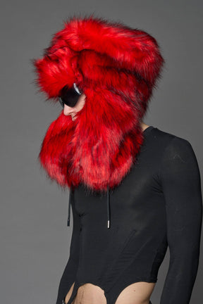 NAMILIA Vip Faux Fur Hat - RED, s