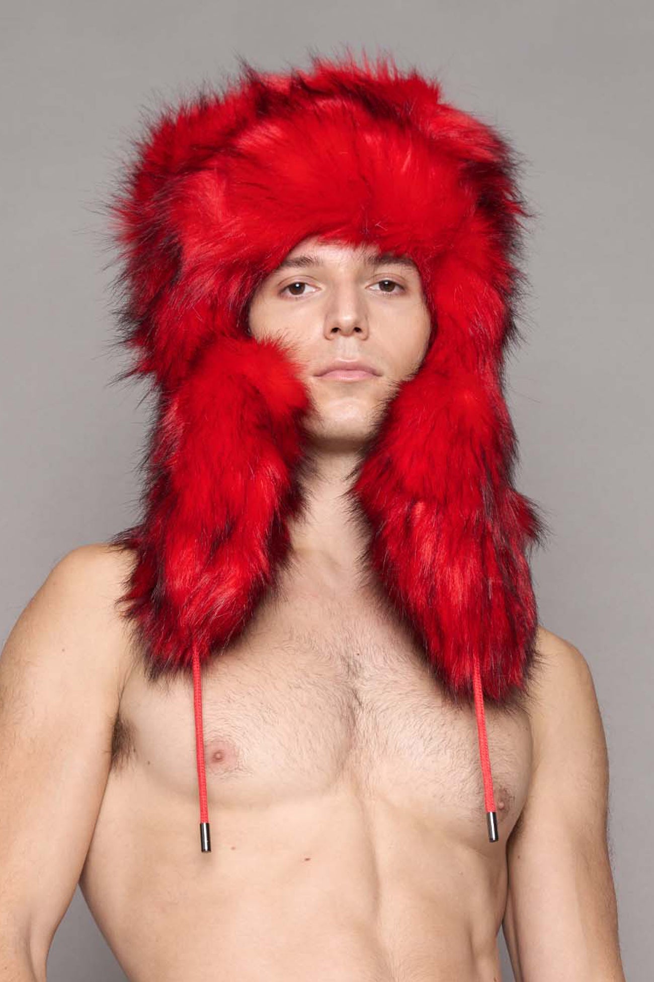 NAMILIA Vip Faux Fur Hat - Red, s