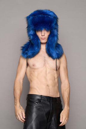 NAMILIA VIP Faux Fur Hat - Blue, s
