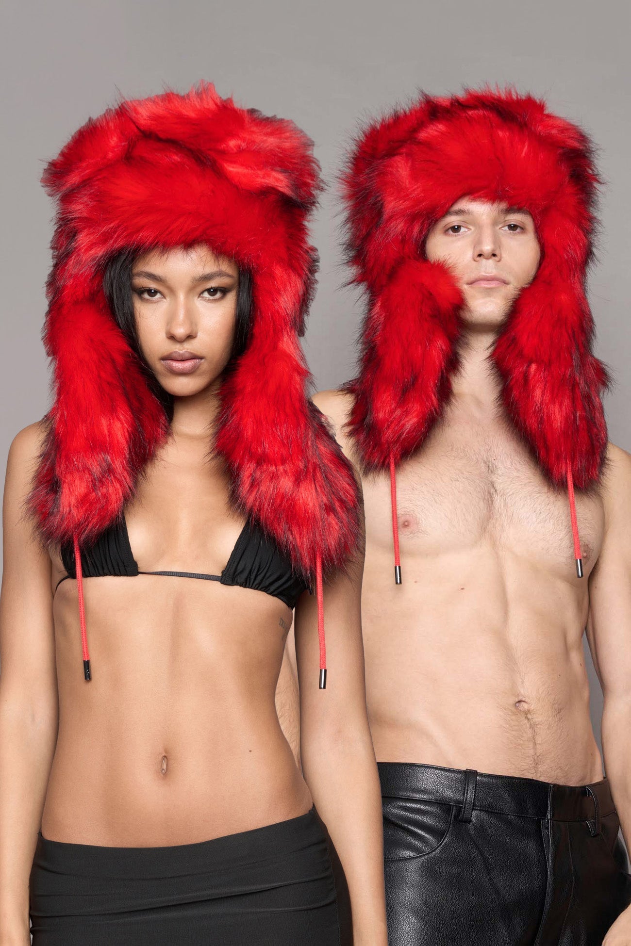 NAMILIA Vip Faux Fur Hat - Red, s