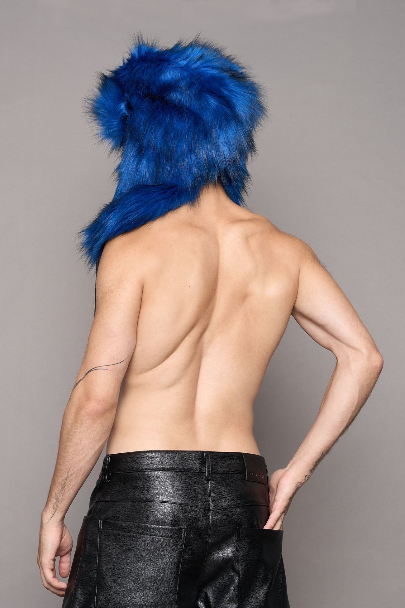 NAMILIA VIP Faux Fur Hat - Blue, s