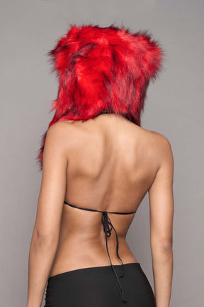 NAMILIA Vip Faux Fur Hat - Red, s