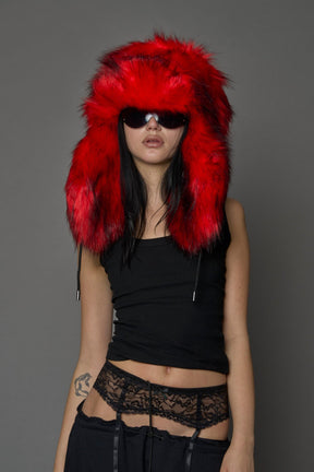 NAMILIA Vip Faux Fur Hat - RED, s