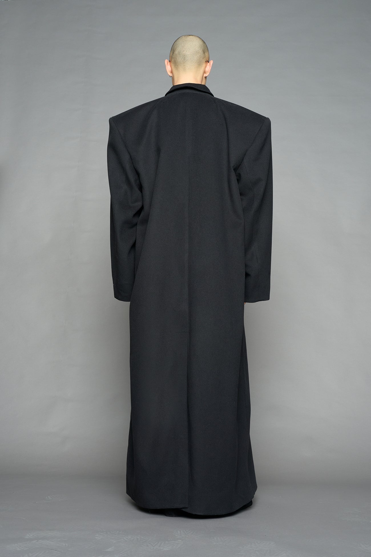 NAMILIA Wool Elongated Blazer Coat - BLACK, s