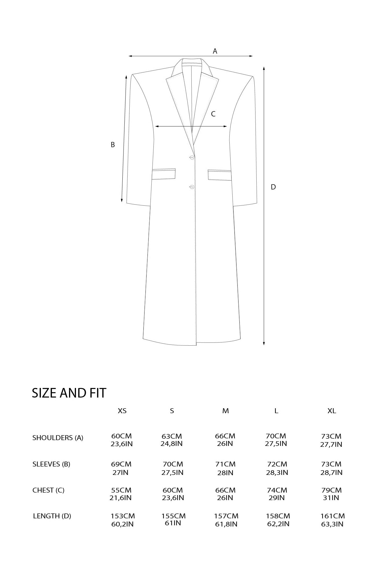 NAMILIA Wool Elongated Blazer Coat - BLACK, s