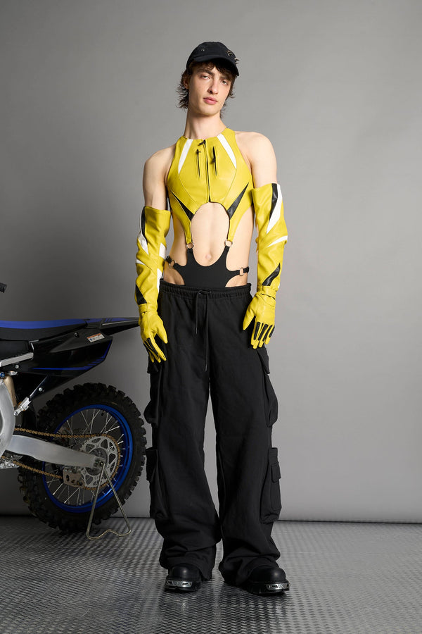 Cut Out Body - Pouch Panty - YELLOW