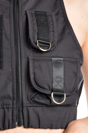 NAMILIA desert tactical vest top - XS, black