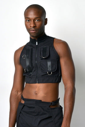 NAMILIA desert tactical vest top - XS, black