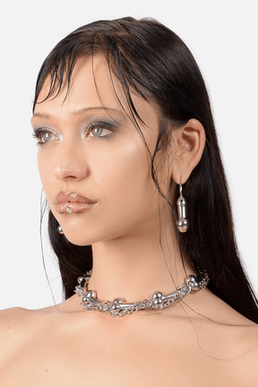 NAMILIA dick earrings - silver,