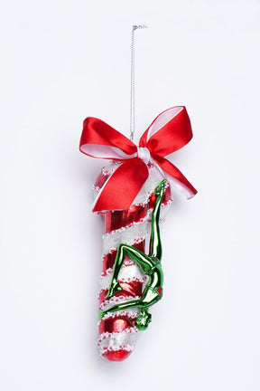 NAMILIA Dick Ornament - Candy Cane - red,