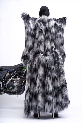 NAMILIA doomsday faux fur coat - camo, s