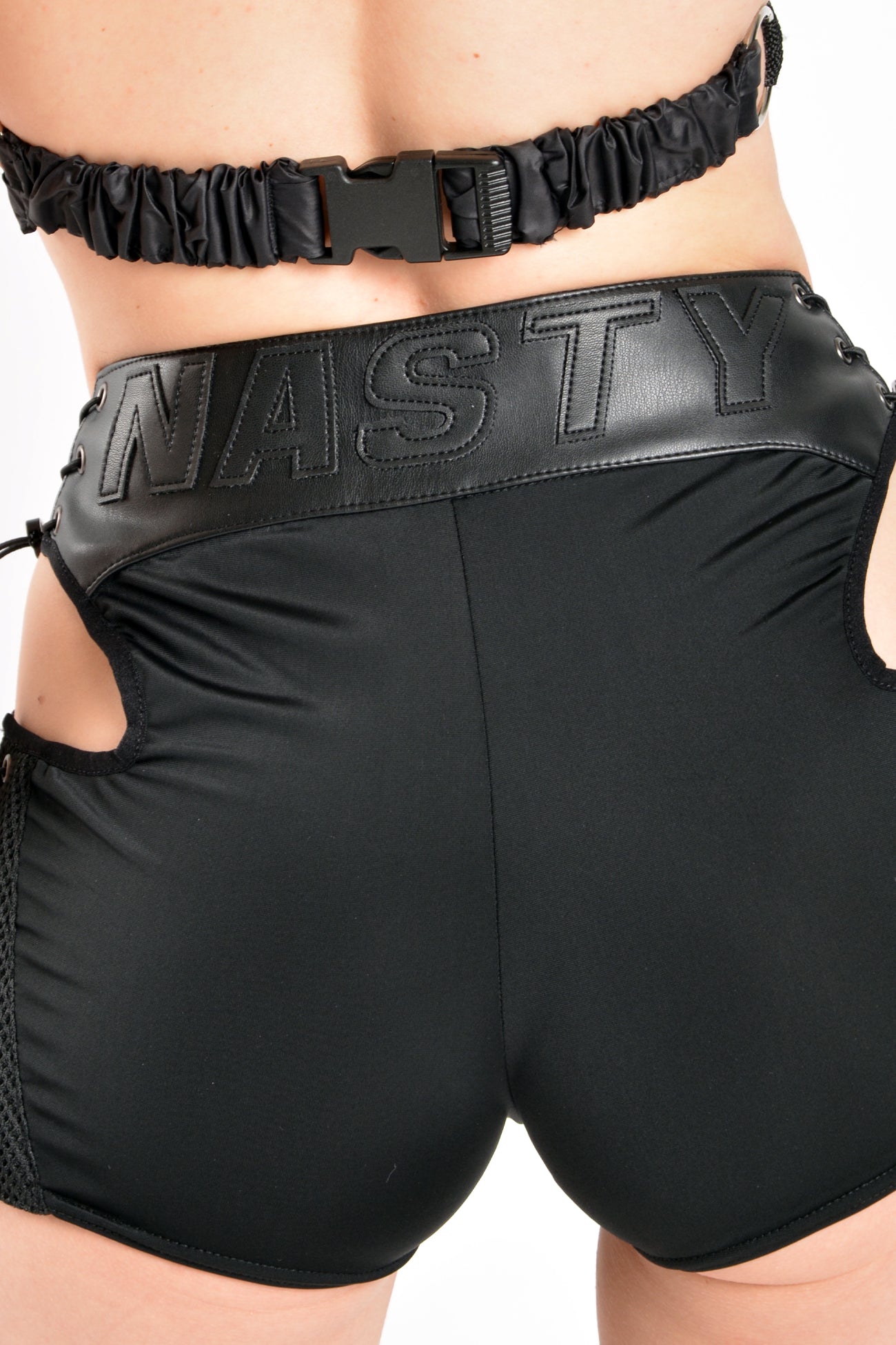 NAMILIA moto shorts - XS, black