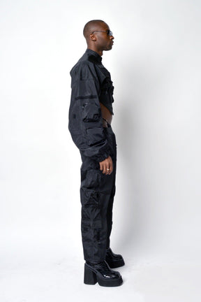 NAMILIA tactical cargo pants with detachable panty - XS, black