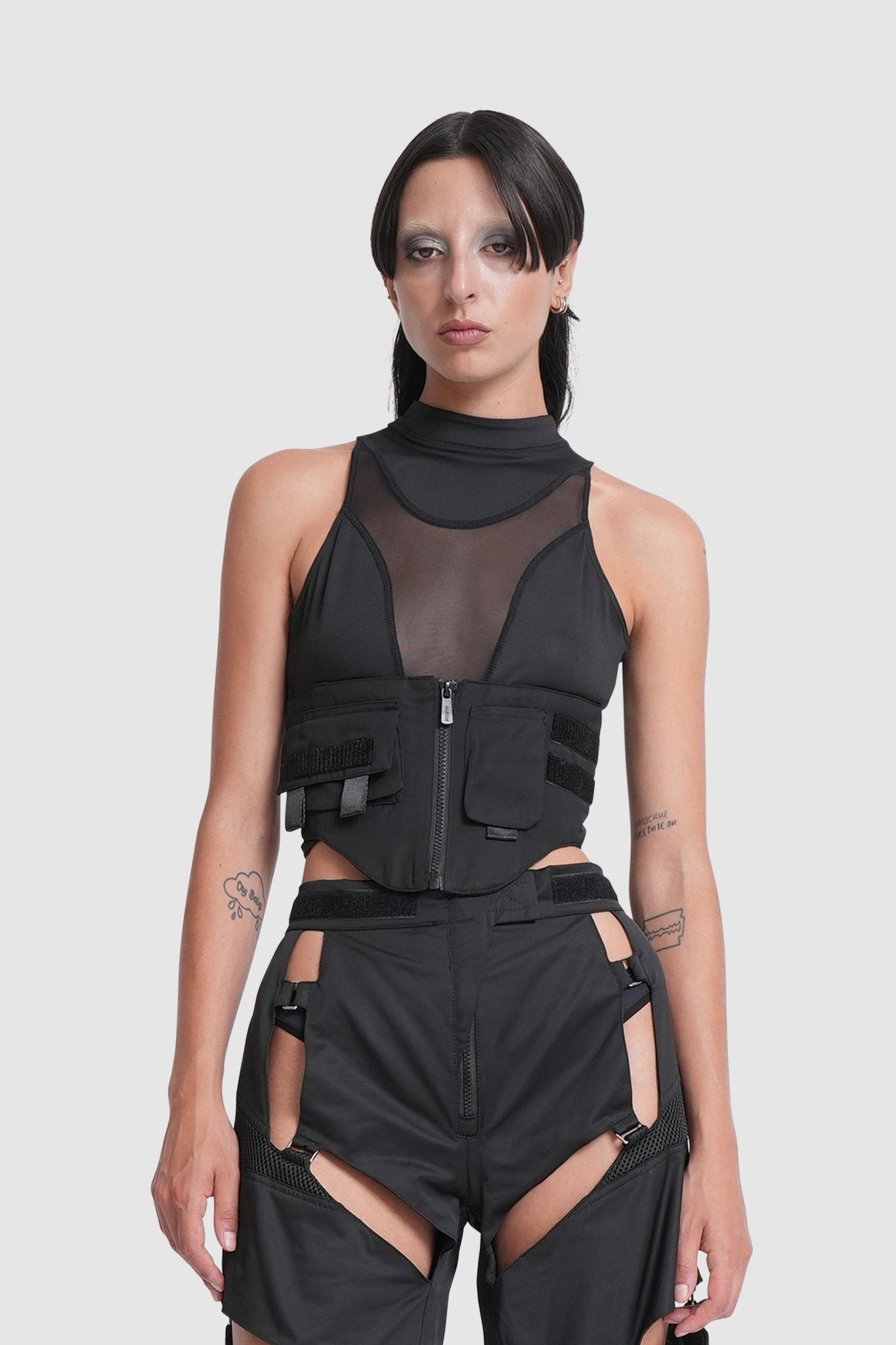 NAMILIA tactical corset top - XS, black