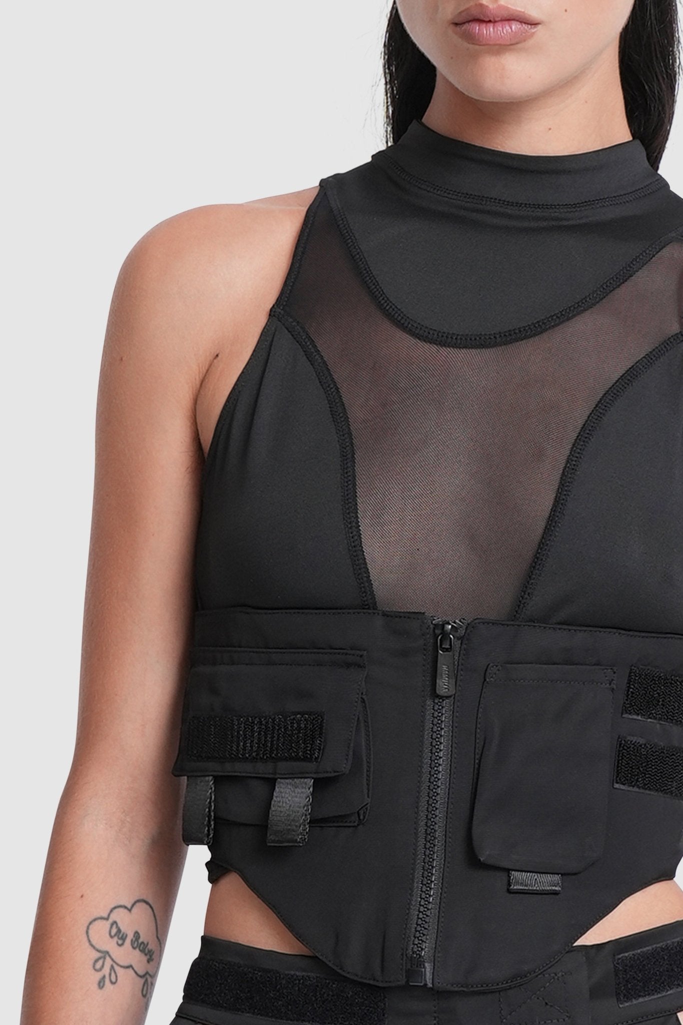 NAMILIA tactical corset top - XS, black